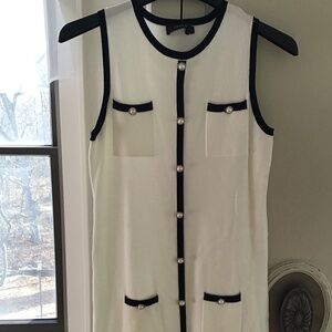 Zesica sleeveless dress white/black Mid fitted in Size S